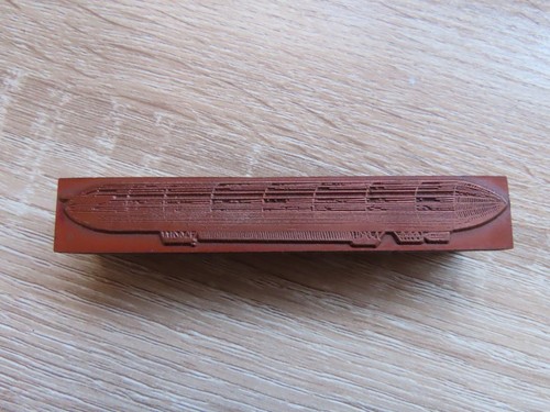 Airship zeppelin letterpress - zeppelin,