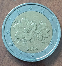 Moneta 2 euro 2004 FINLANDIA con Fiori Di Lampone circolata 