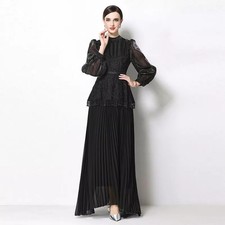 Vestito Lungo Elegante Pizzo E