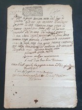 Antico Documento manoscritto Originale 1740 su Carta Bollata 12 Denari  (VE10)