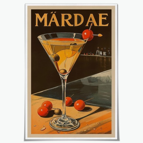 Martini cocktail wall - martini, art