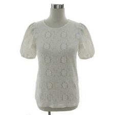 Top INDEX Flower Puff Sleeve