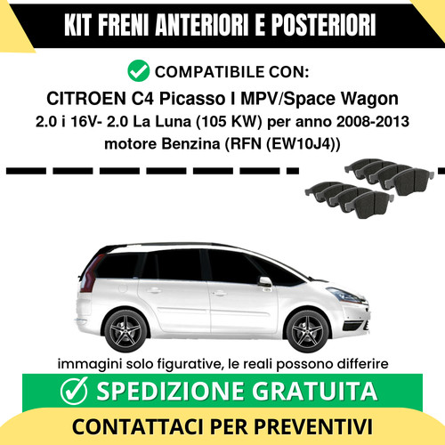 Pastiglie freno ant post - pastiglie, +