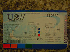 U 2 - TICKET/BIGLIETTO -  ROMA STADIO OLIMPICO 23/07/2005 - PERFETTO