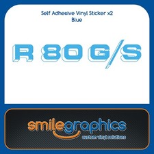 BMW R80GS Copribatteria Pannello Laterale Adesivi Decalcomanie Blu