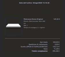 materasso Emma 160x200