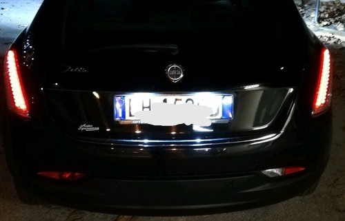 Coppia luci targa led lancia - targa,