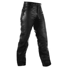 Pantaloni pelle moto custom - pelle,