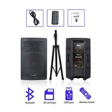 Altoparlante da studio professionale 15" 4000Watt alimentato con supporto regolabile universale