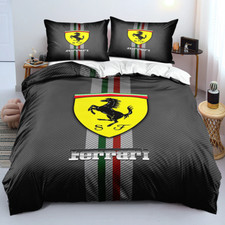 Copripiumino Ferrari misura singola auto copripiumino copripiumino decorazione/personalizza UK