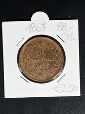 MONETA REGNO ITALIA 1867 LEONI 10 CENTESIMI VITTORIO EMANUELE II