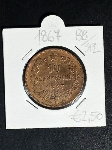 Moneta regno italia 1867 - italia,
