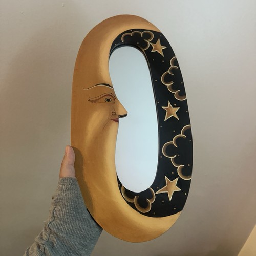 Specchio vintage celeste sole