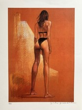 Stampa artistica Milo Manara - Collezione La Perla / Intimo / Firmata