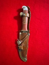 Raro coltello finlandese 1937 Boy Scout World Jamboree #6A con fodero