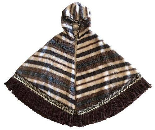 Poncho vintage effetto - poncho,