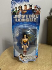 DC Justice League: Modellino WONDER WOMAN 4,5" con base e carta! (2002, Mattel)