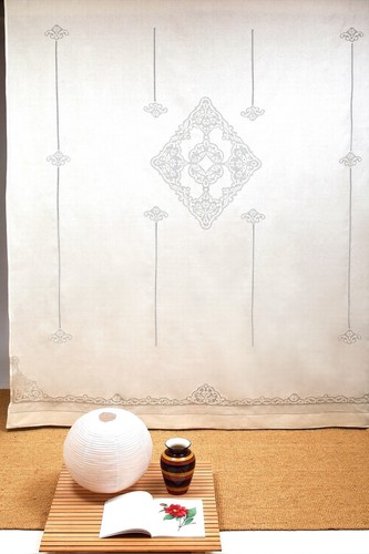 Tenda puro lino - lino, bianco