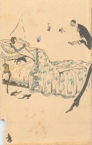 Cartolina caricatura coppia
