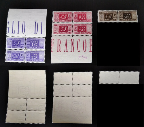 Pacchi postali filigrana - postali, ruota