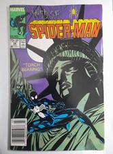 Web of Spiderman 28 VF 1987.NEWSTAND VARIANT.Statue of Liberty First Print.Marv