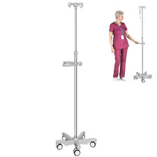 IV Palo con Ruote Medico Portatile IV Stand Palo, IV Bag Stand con Rimovibile