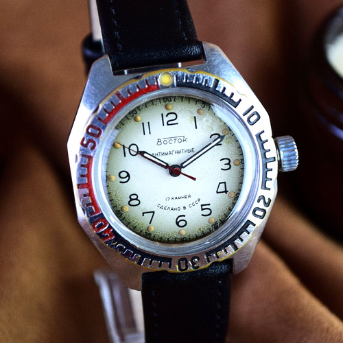 Soviet men wristwatch vostok - soviet,