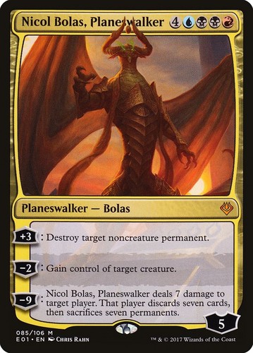 Mtg nicol bolas planeswalker - mtg,