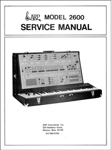 Arp 2600 service manual repair - 2600,