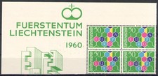 1960 Liechtenstein - Europa Cept - n. 355 - Blocco di quattro - MNH**