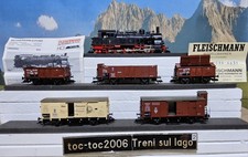 FLEISCHMANN 4886 LOCOMOTIVA A VAPORE 8167 E 5 CARRI MERCI H0 HO