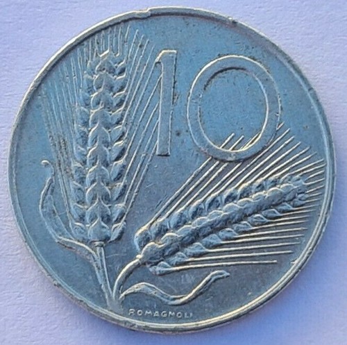 Lire 1974 spighe aratro - 1974, e