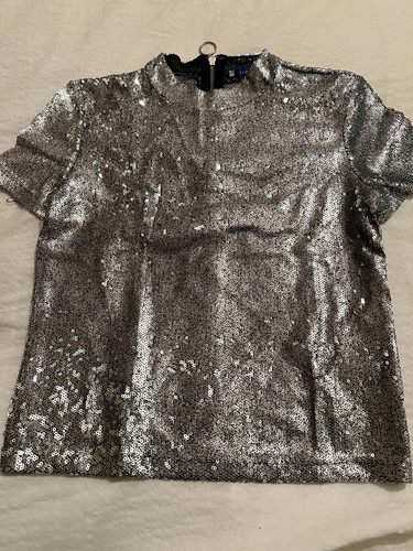 Top zara argento - top, paillettes
