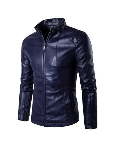 Giacca pelle uomo - , blu