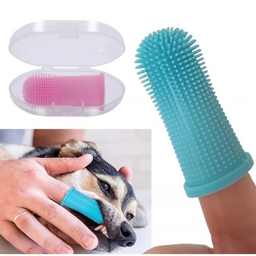 Spazzolino dita per animali - spazzolino,