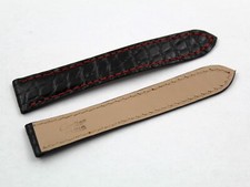 Cinturino Orologio Cartier Vero Coccodrillo Nero16/14mm Deployante Casual Lady
