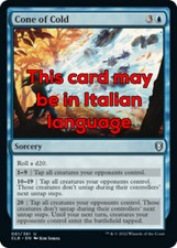 MTG 2x CONE OF COLD EXC - CONO DI FREDDO 61 - CLB - MAGIC
