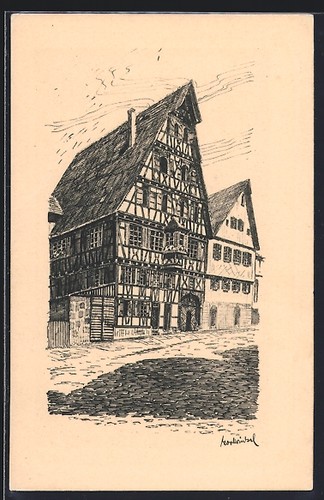Cartolina calw vecchia casa - calw,,