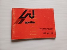 Aprilia 125 RC Enduro - 125 MX Cross 1979 manuale uso manutenzione originale