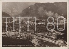 VITTORIO VENETO -PANORAMA VERSO SERRAVALLE - STAZIONE FERROVIA E TRENI (TREVISO)