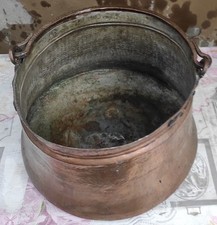 Rame Vaso Kessel Con Eisengriff - Vintage - Handmade - 3,6 KG - Fioriera