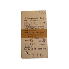 Gotha - Hanau, Gemünden, Seesen, Alfeld, 1936, supplemento treno urgente, tedesco Impero, 3° cl.