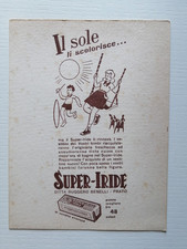 CARTA ASSORBENTE PUBBLICITARIA - SUPER IRIDE DITTA RUGGERI BENELLI - PRATO