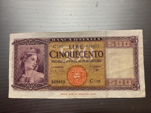 Banconota 500 lire 61 - banconota,