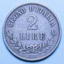 VITTORIO EMANUELE II 2 LIRE