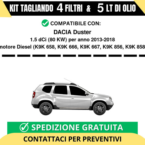 Tagliando per dacia duster - tagliando, 1.5