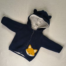 Felpa Neonato Blu 1-2 Mesi: Volpe, Orecchiette, 100% Cotone, Morbida e Comoda