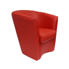 Poltrona Rossa in ecopelle per