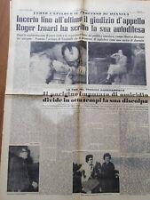 clipping / ritaglio 1959 due pagine intere PROCESSO IZOARD in appello a MESSINA