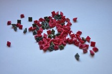 Borchie piramidali in plastica 0.5cm senza vite - colori mix - pz.950